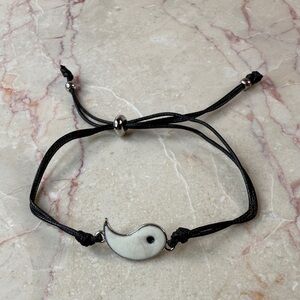 Black and Silver Adjustable Bracelet